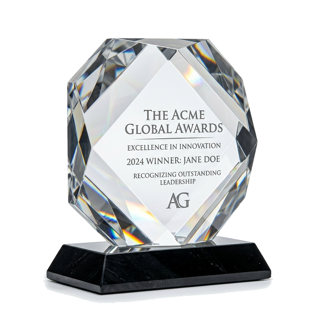 Crystal Facet Acrylic Award
